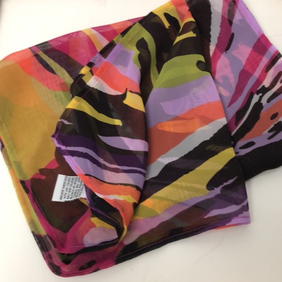 Bright Cheerful Abstract Oblong Scarf VTG - Picture 6 of 12